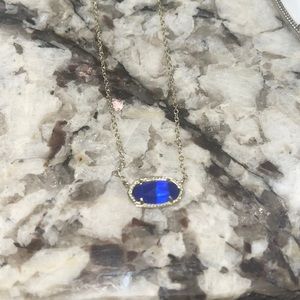 Short Blue and Gold Kendra Scott Necklace